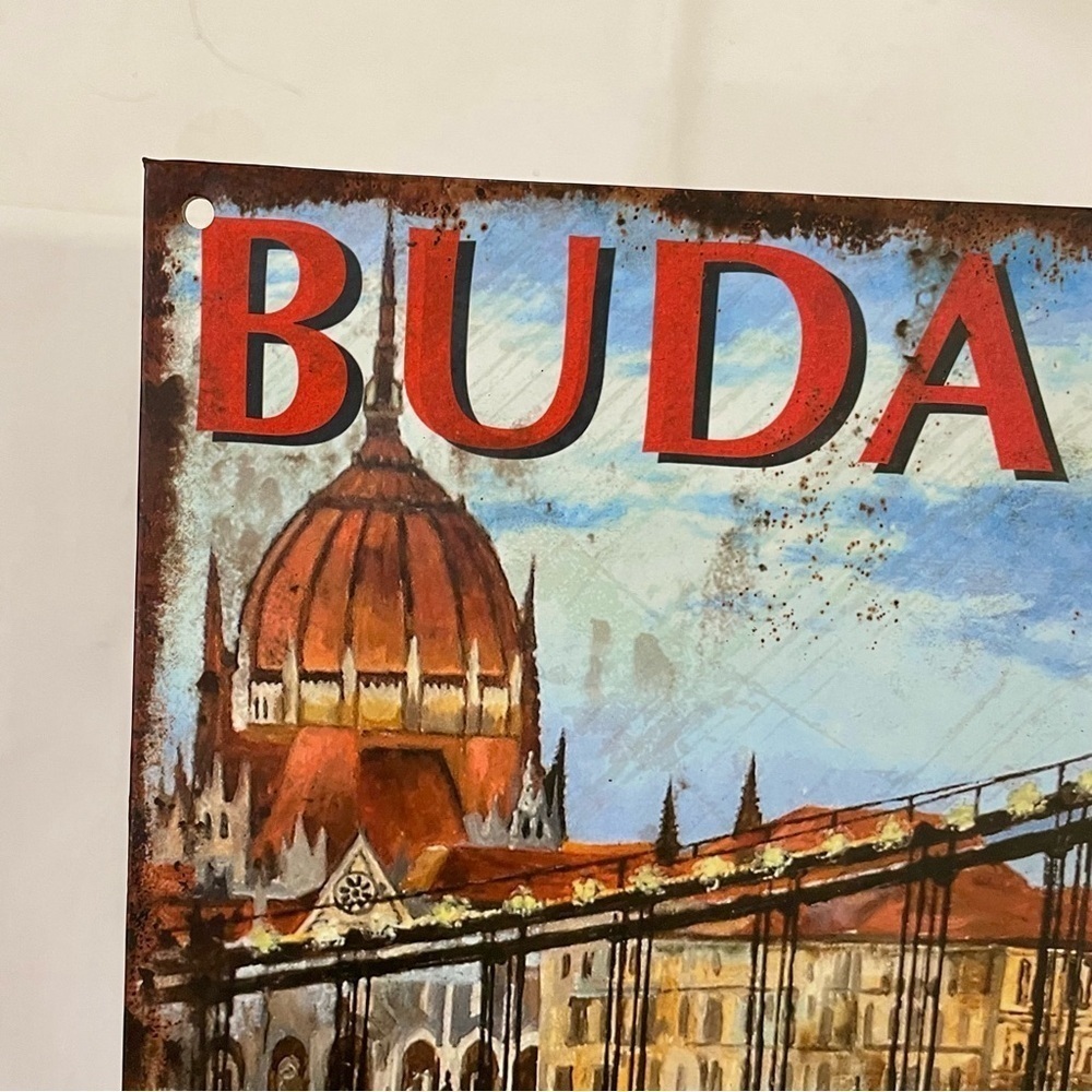 Budapest Hungary Landscape Retro Travel Poster Postcard Art Sign - Picture 3 of 9